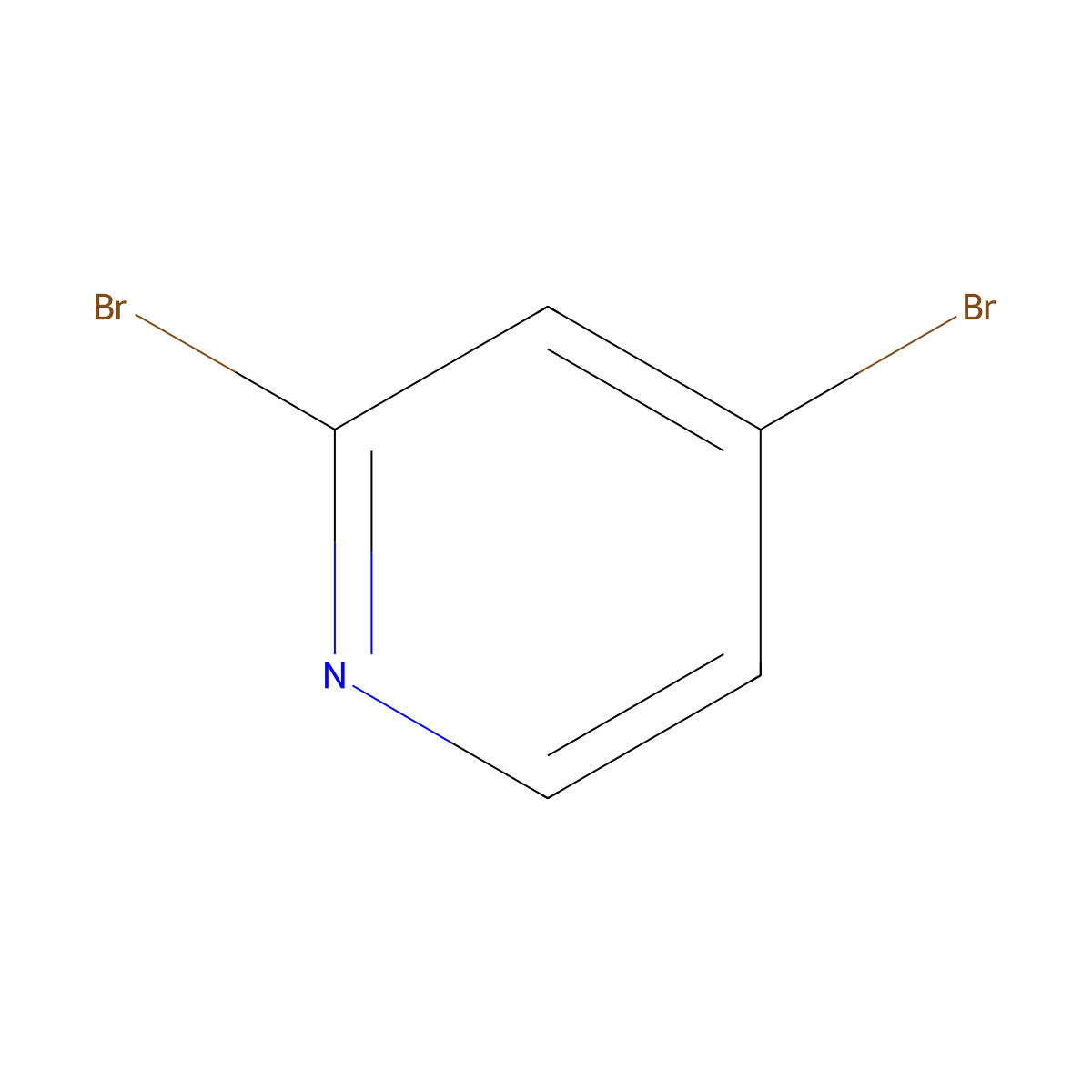 2,4-Dibromopyridine molecular structure, CAS 58530-53-3