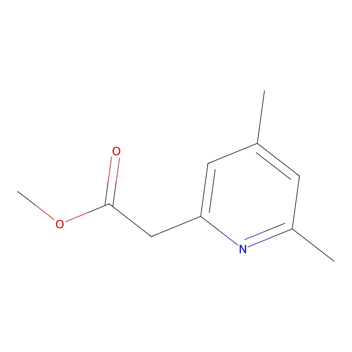 Methyl 2-(4,6-dimethylpyridin-2-yl)acetate molecular structure, CAS 58532-57-3