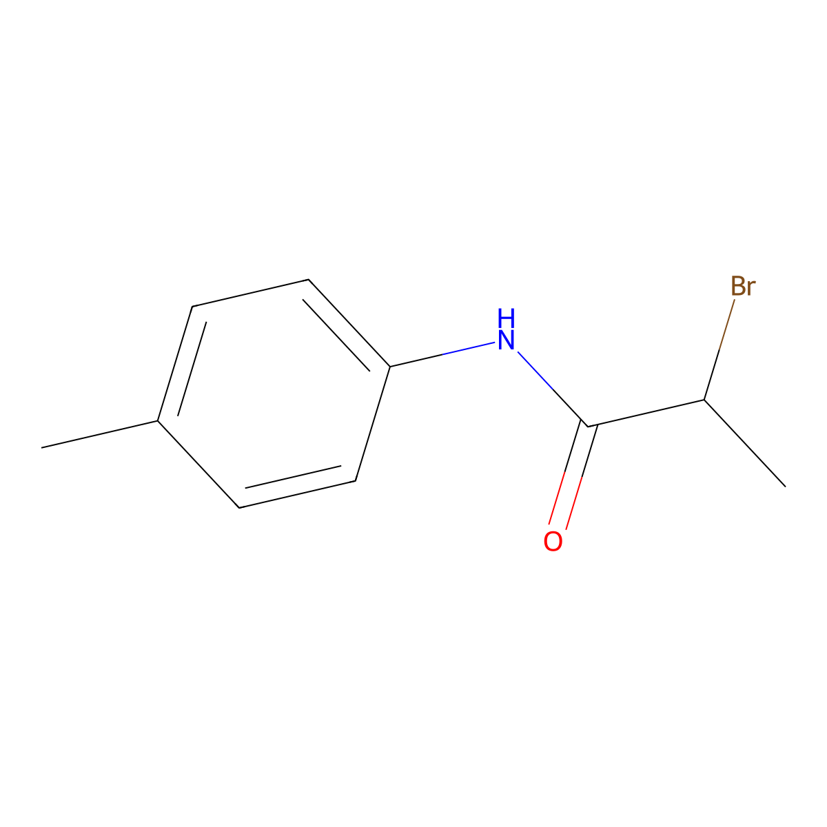 2-bromo-N-(4-methylphenyl)propanamide molecular structure, CAS 58532-75-5