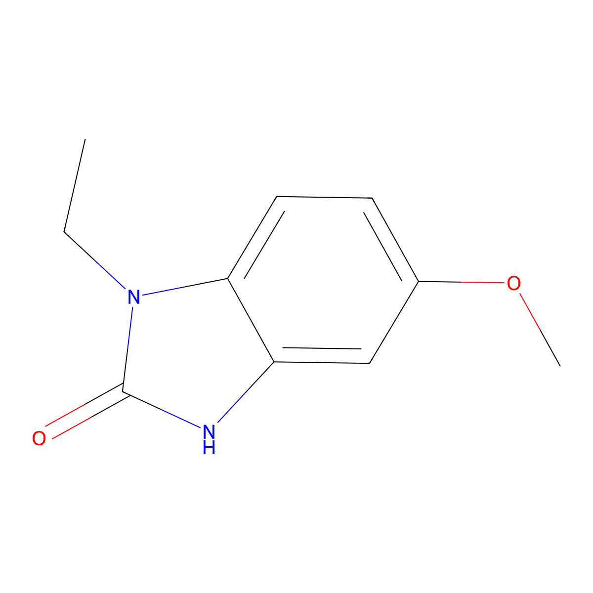 1-ethyl-5-methoxy-2,3-dihydro-1H-1,3-benzodiazol-2-one molecular structure, CAS 58533-59-8