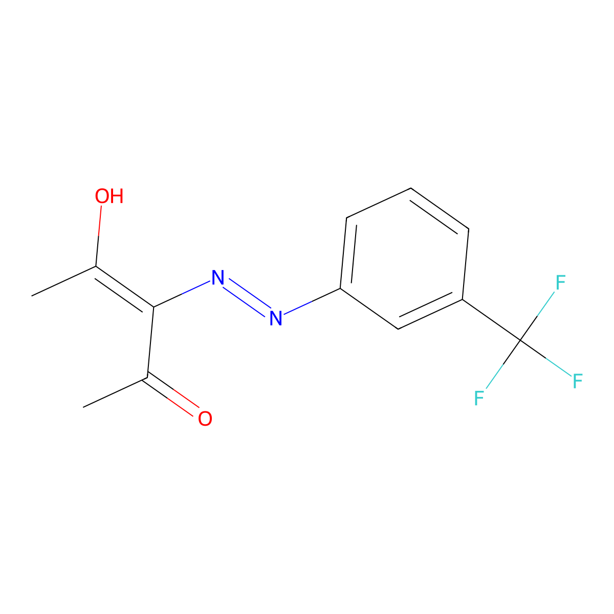 3-([3-(Trifluoromethyl)phenyl]hydrazono)pentane-2,4-dione molecular structure, CAS 58534-61-5