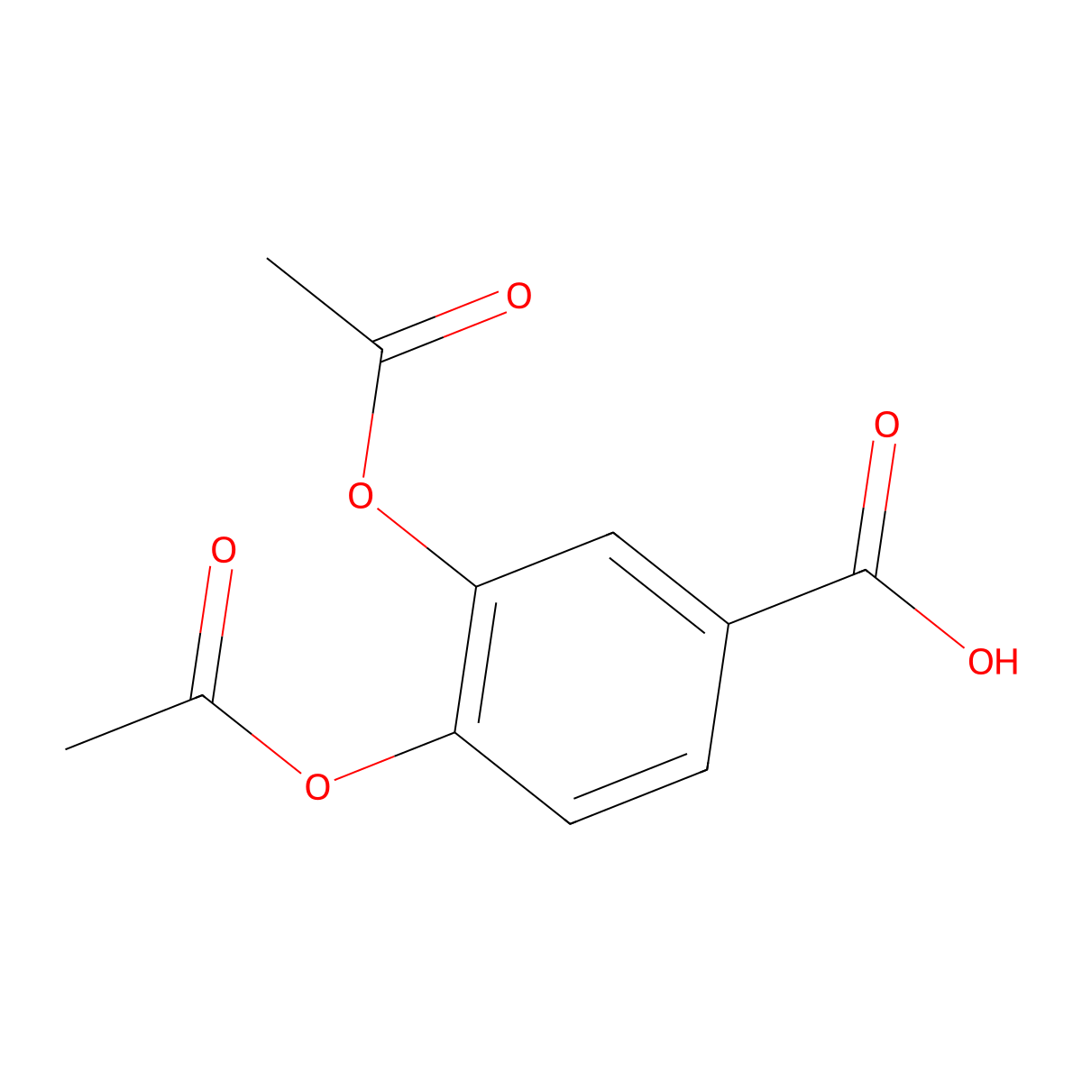3,4-Bis(acetyloxy)benzoic acid molecular structure, CAS 58534-64-8