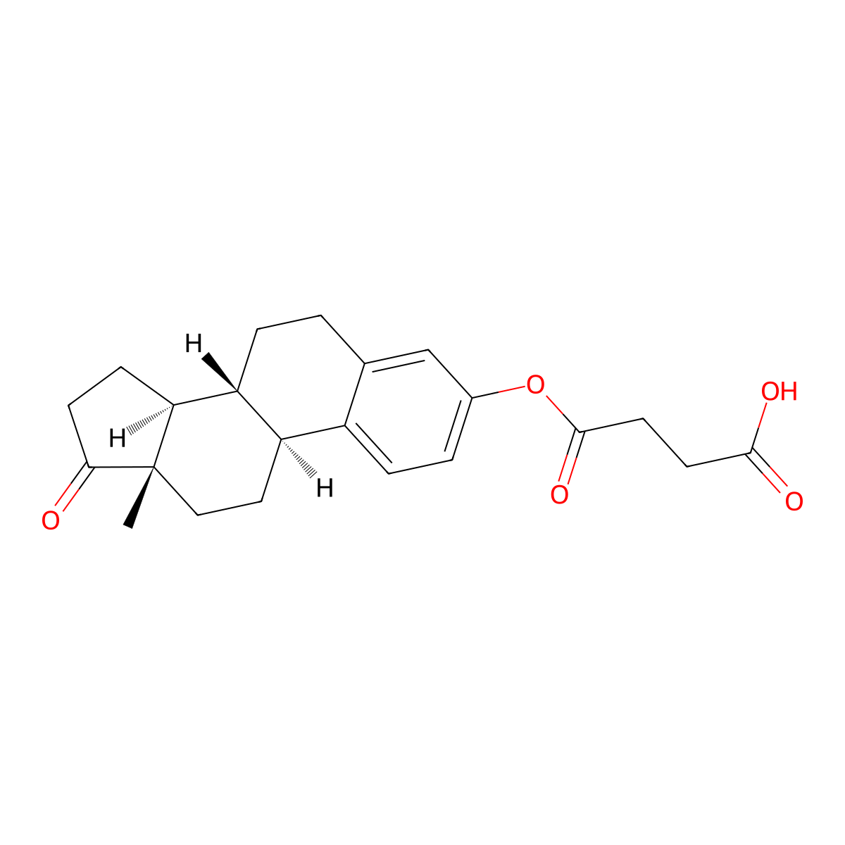 Estrone 3-hemisuccinate molecular structure, CAS 58534-72-8
