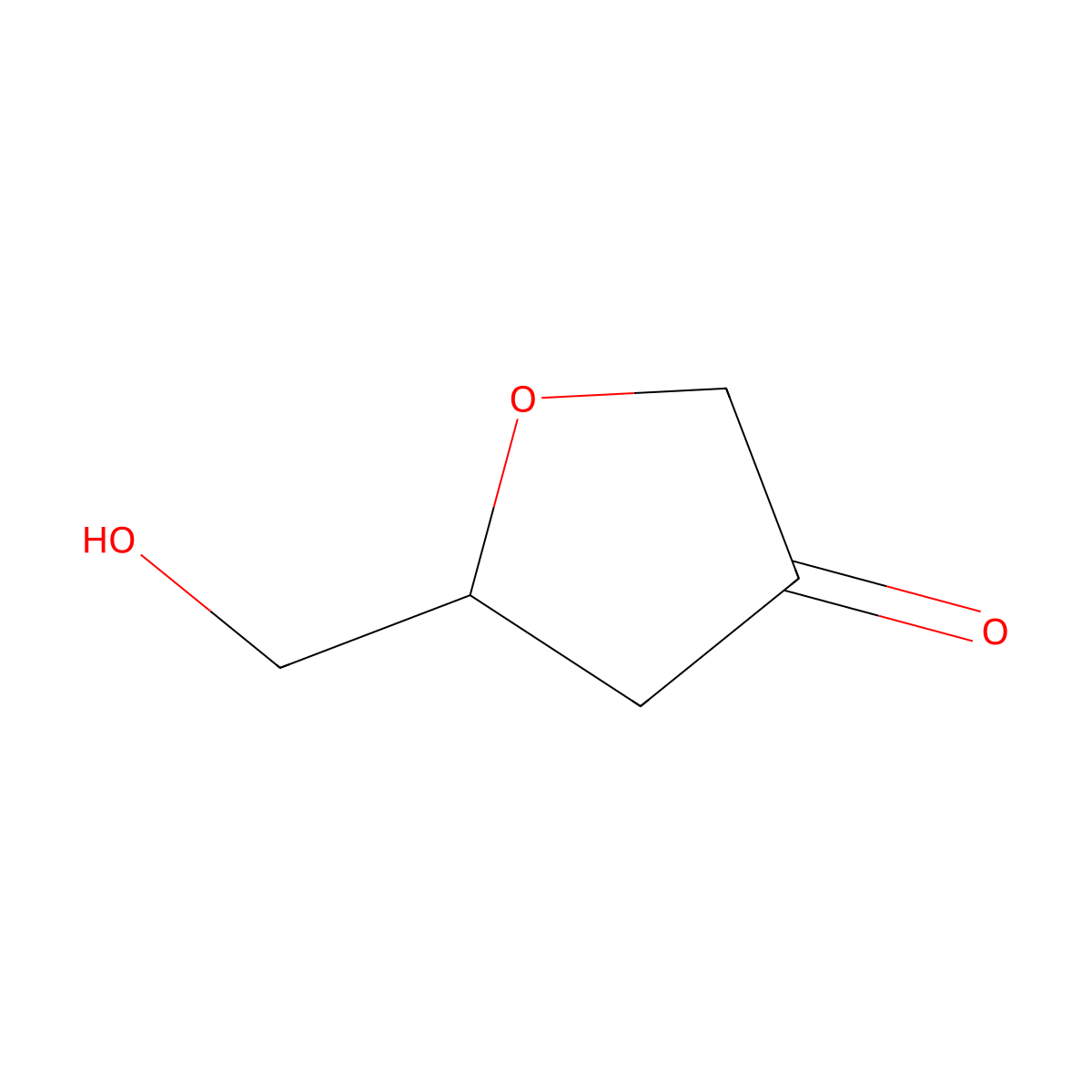 5-(Hydroxymethyl)oxolan-3-one molecular structure, CAS 58534-89-7