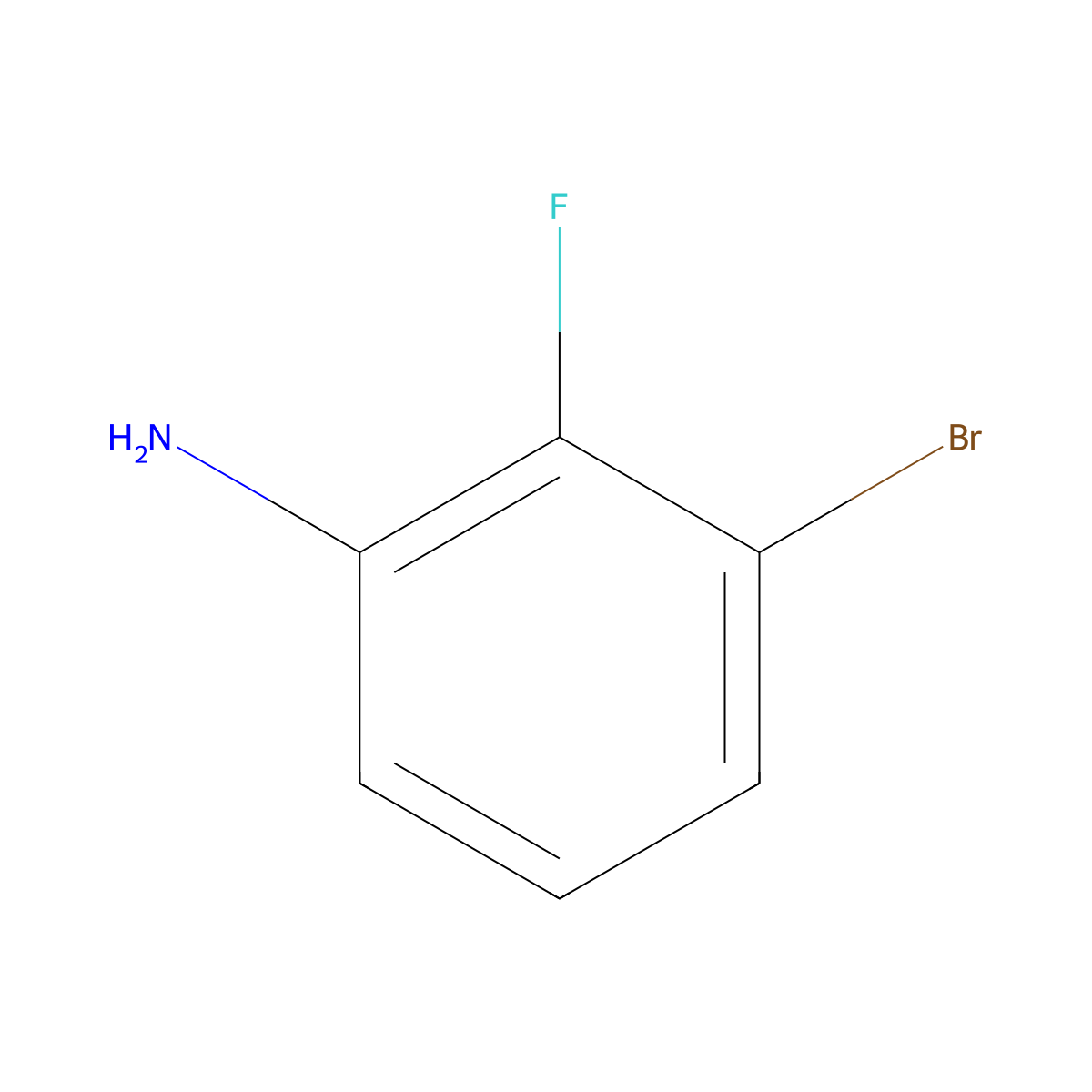 3-Bromo-2-fluoroaniline molecular structure, CAS 58534-95-5