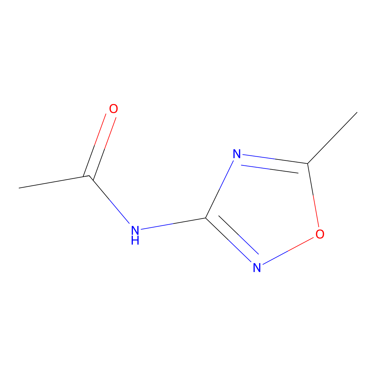 N-(5-Methyl-1,2,4-oxadiazol-3-yl)acetamide molecular structure, CAS 58535-41-4