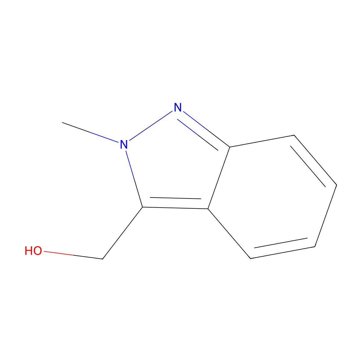 (2-methyl-2H-indazol-3-yl)methanol molecular structure, CAS 58536-48-4