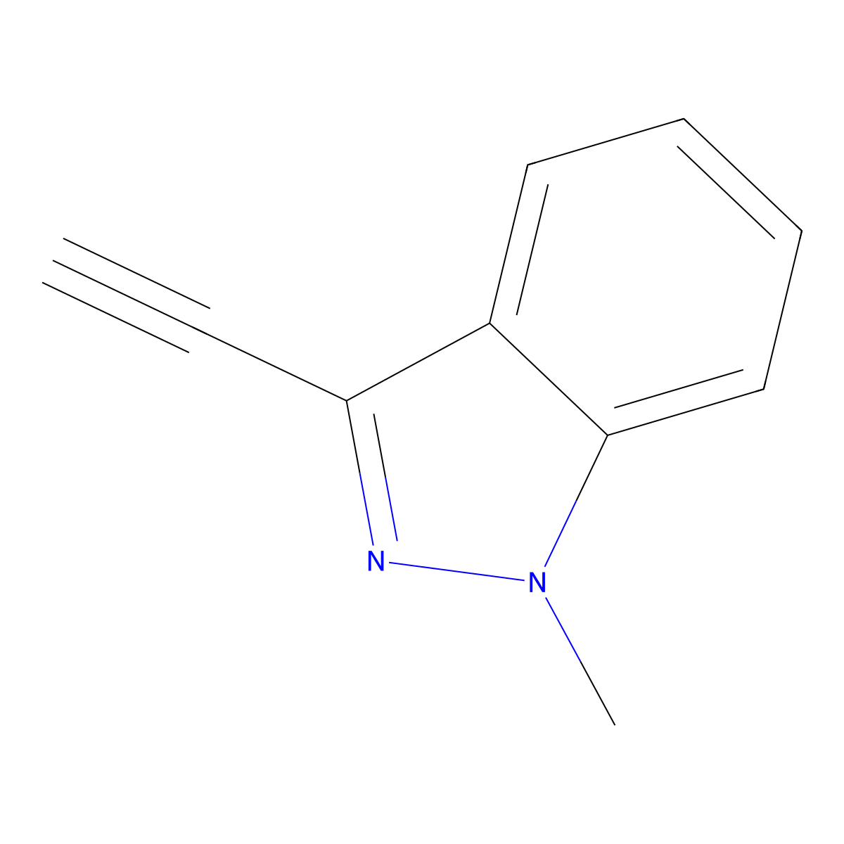 3-Ethynyl-1-methylindazole molecular structure, CAS 58536-59-7