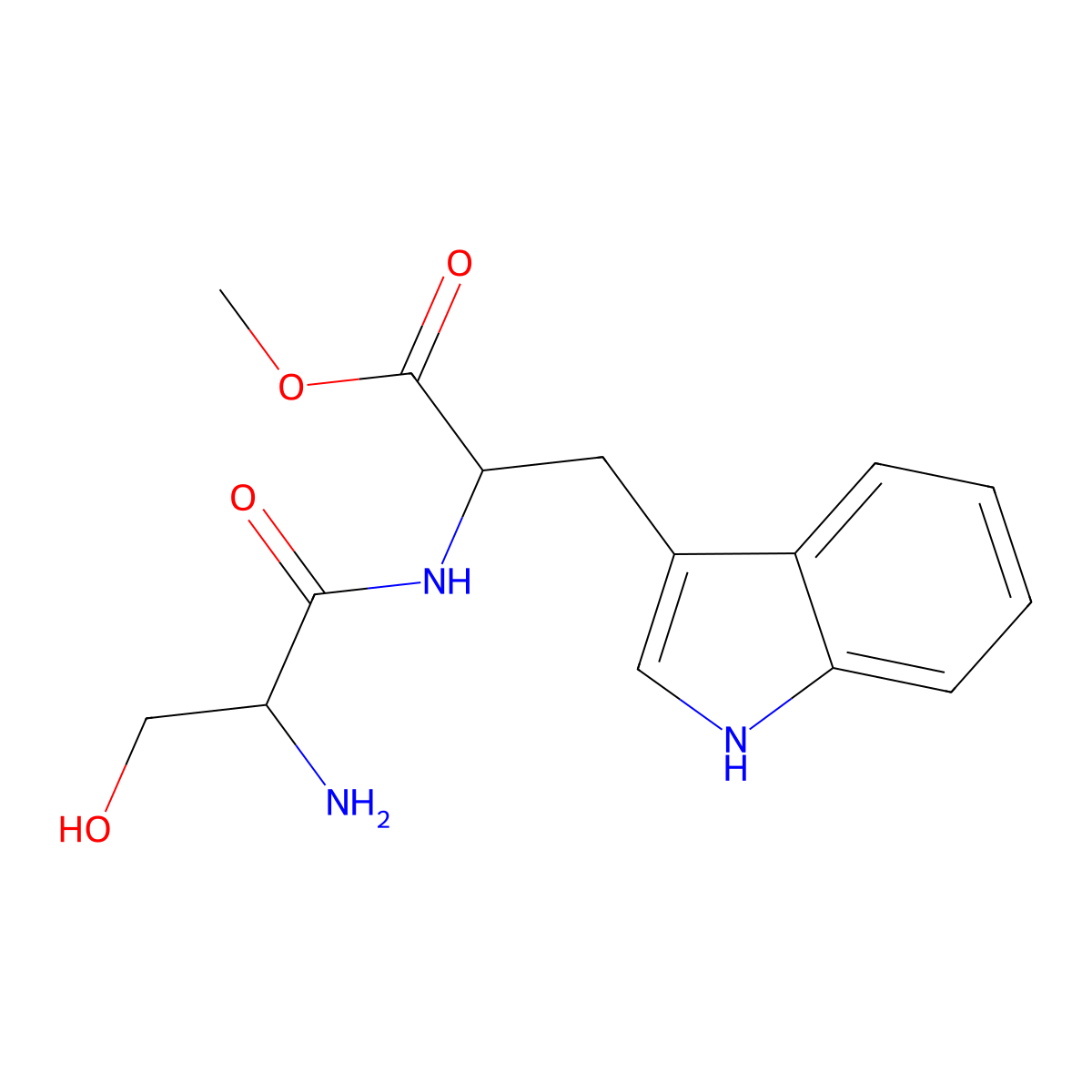 Methyl N-L-seryl-L-tryptophanate molecular structure, CAS 58537-76-1