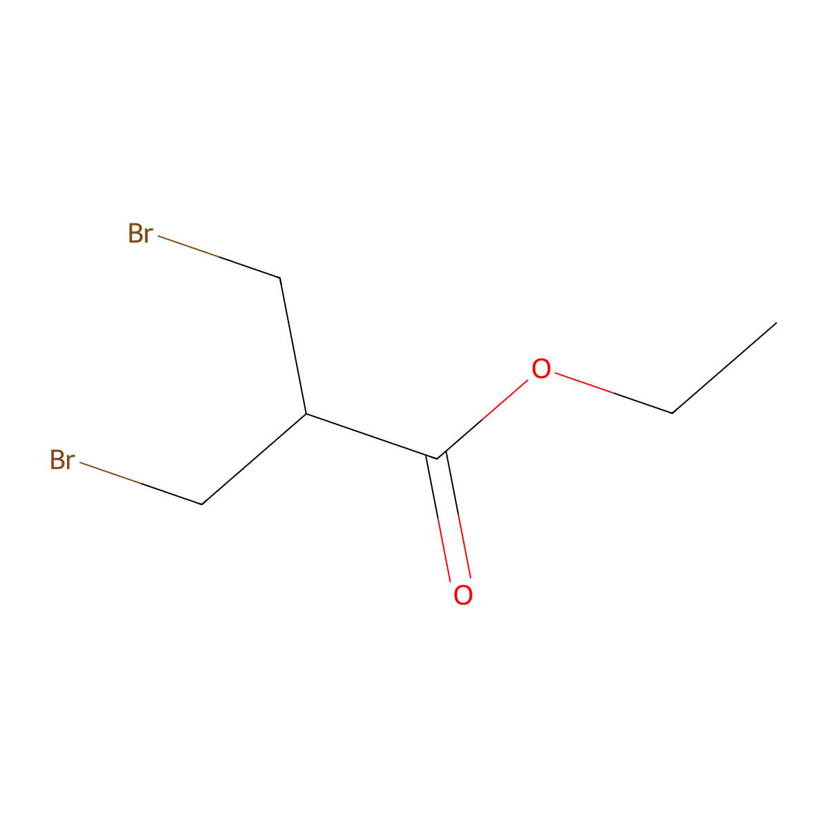 Ethyl 3-bromo-2-(bromomethyl)propionate molecular structure, CAS 58539-11-0