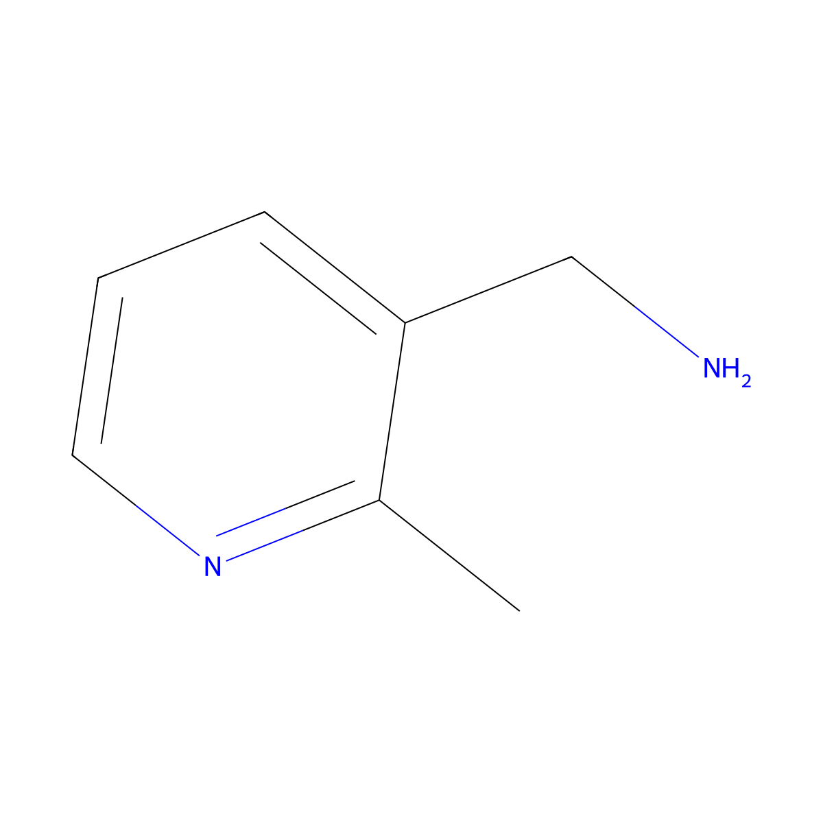 (2-Methylpyridin-3-yl)methanamine molecular structure, CAS 58539-64-3