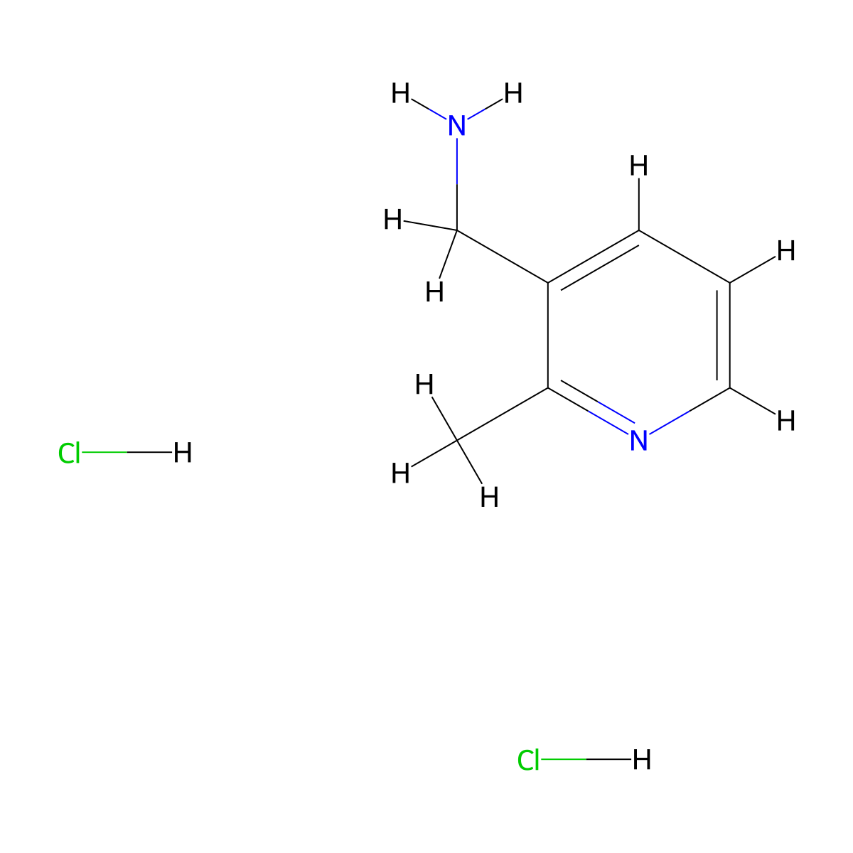 (2-Methylpyridin-3-yl)methanamine dihydrochloride molecular structure, CAS 58539-66-5