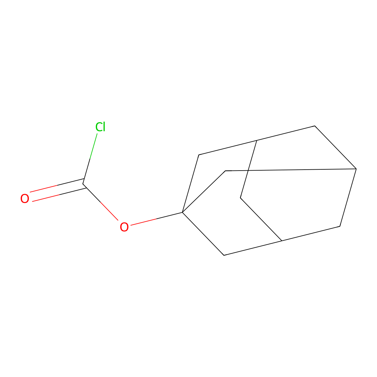Adamantyl chloroformate molecular structure, CAS 5854-52-4
