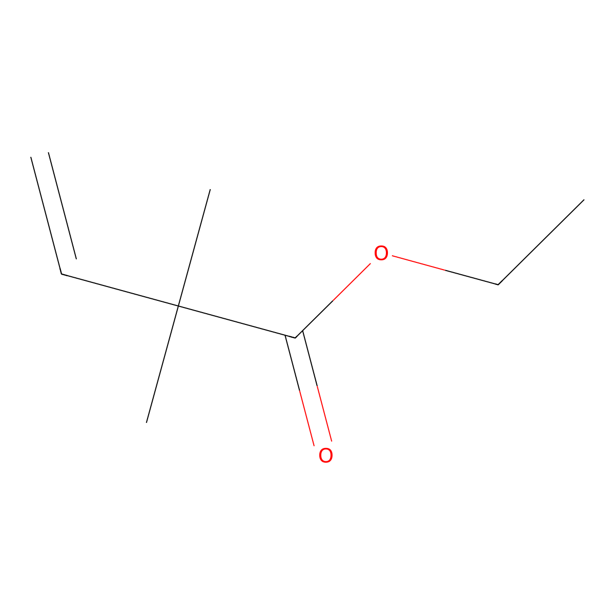 Ethyl 2,2-dimethylbut-3-enoate molecular structure, CAS 58544-20-0