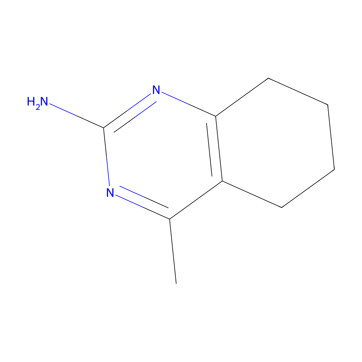 4-Methyl-5,6,7,8-tetrahydroquinazolin-2-amine molecular structure, CAS 58544-43-7