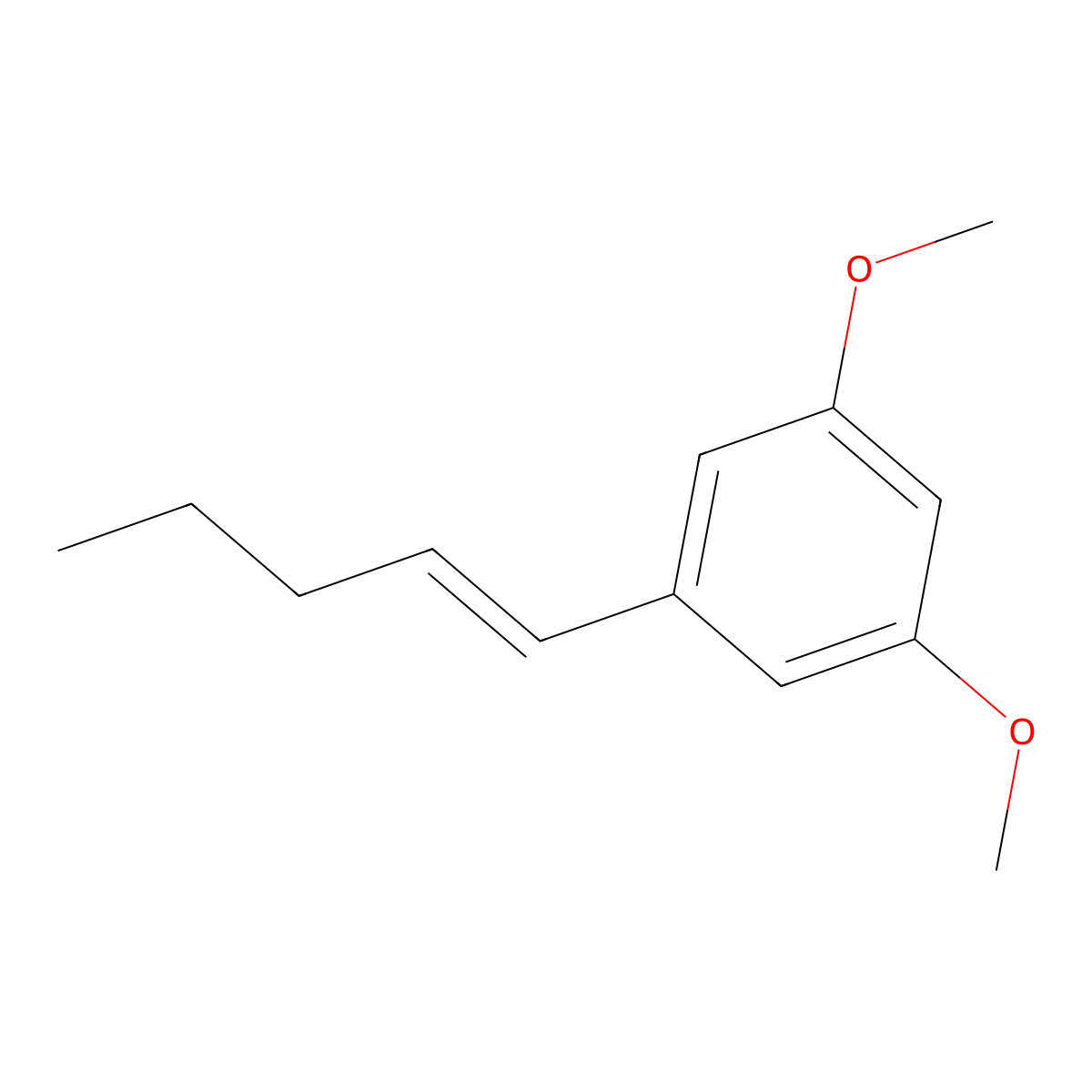 5-(trans-Pent-1-enyl)-1,3-dimethoxy benzene molecular structure, CAS 58545-48-5