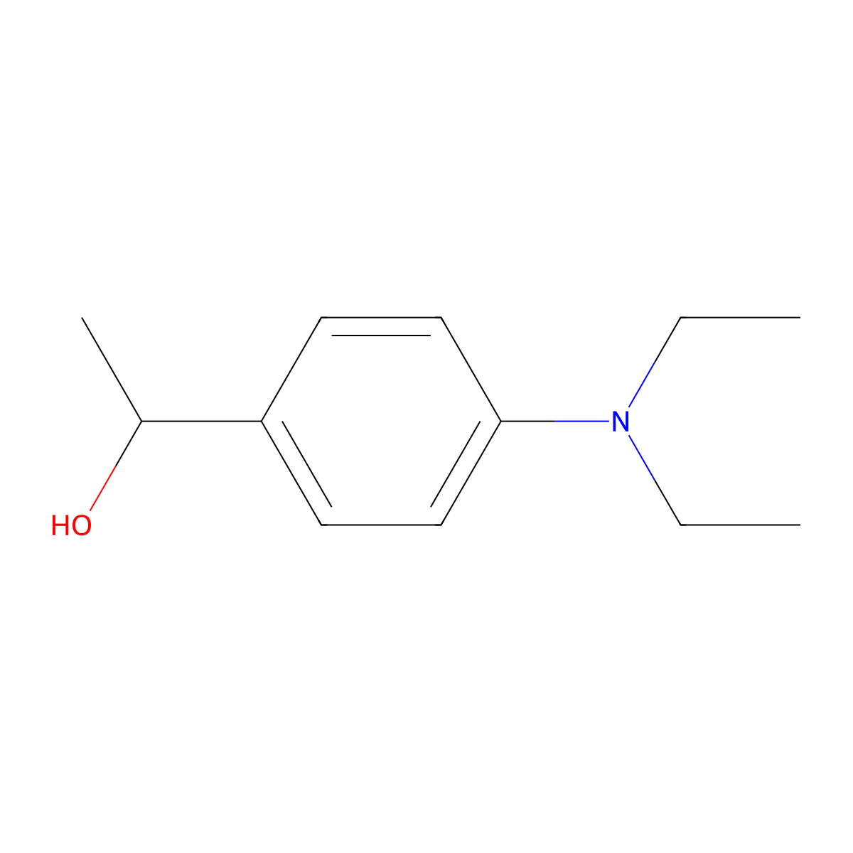 1-[4-(Diethylamino)phenyl]ethanol molecular structure, CAS 58546-87-5