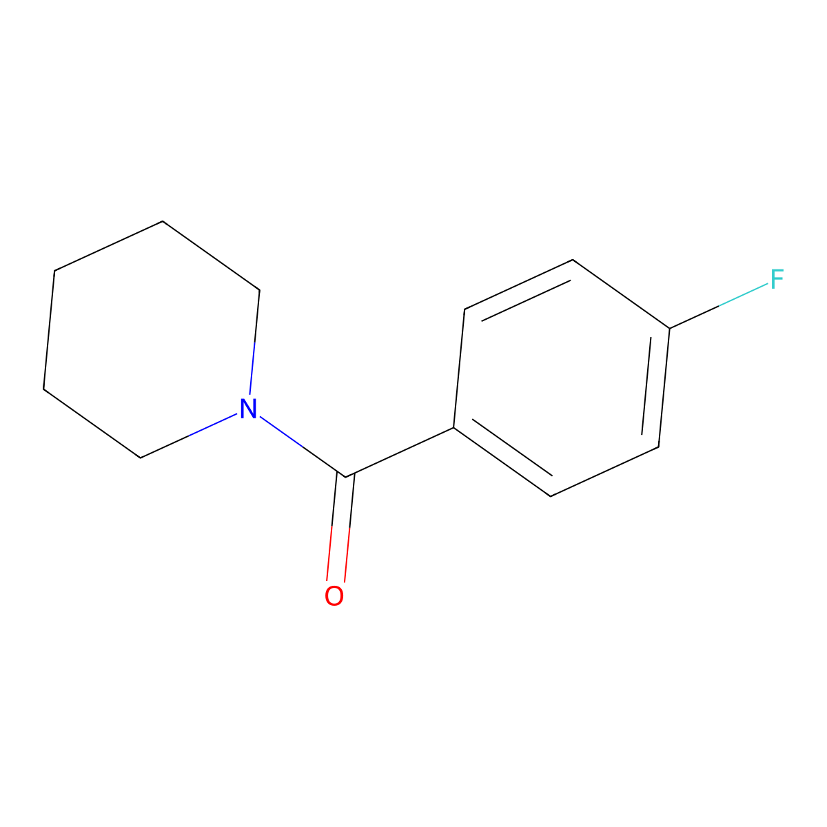 (4-Fluorophenyl)(piperidin-1-yl)methanone molecular structure, CAS 58547-67-4