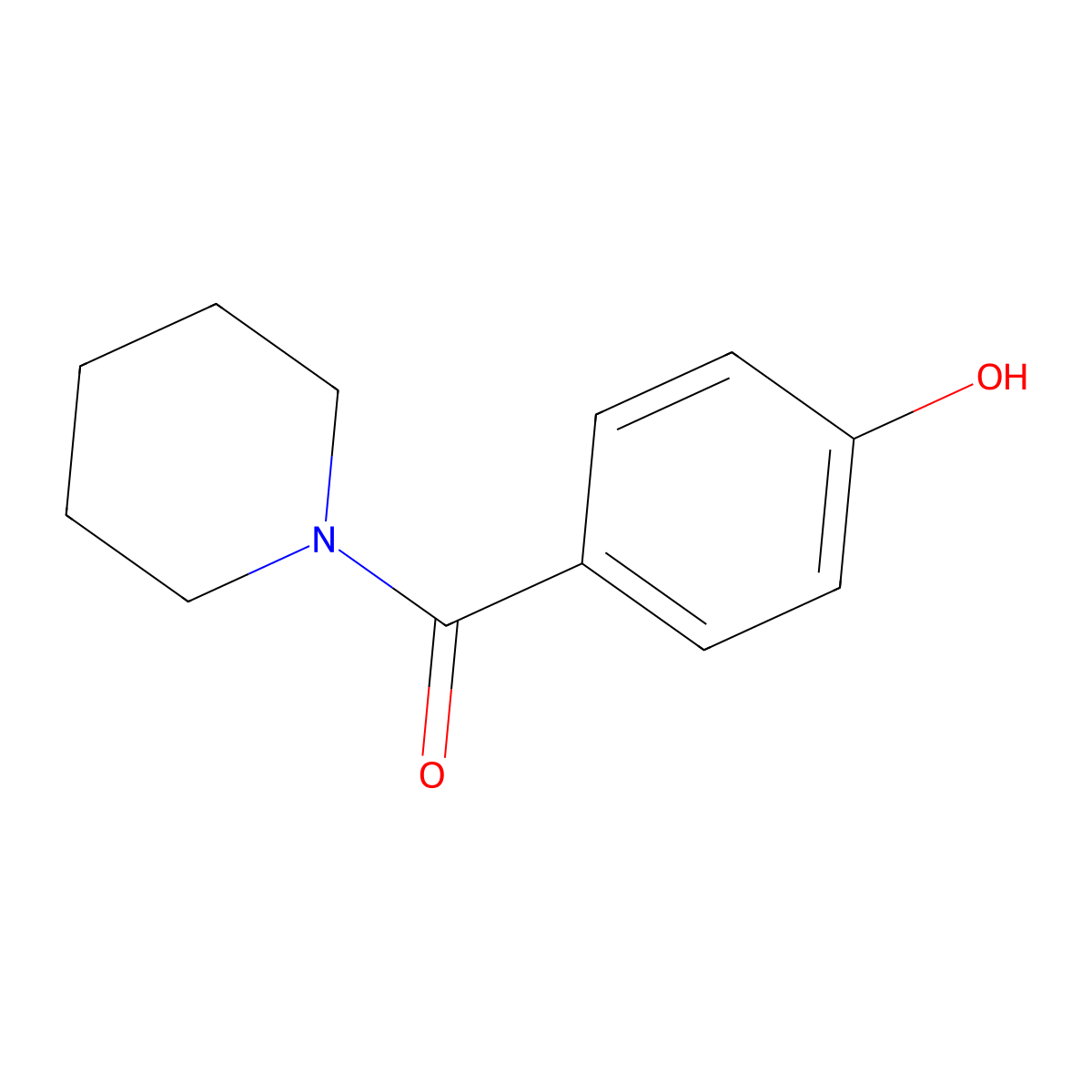 (4-Hydroxyphenyl)(piperidin-1-yl)methanone molecular structure, CAS 58547-68-5