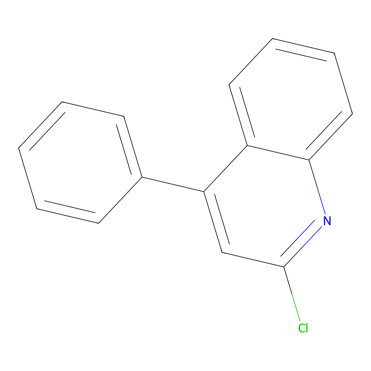 2-Chloro-4-phenylquinoline molecular structure, CAS 5855-56-1