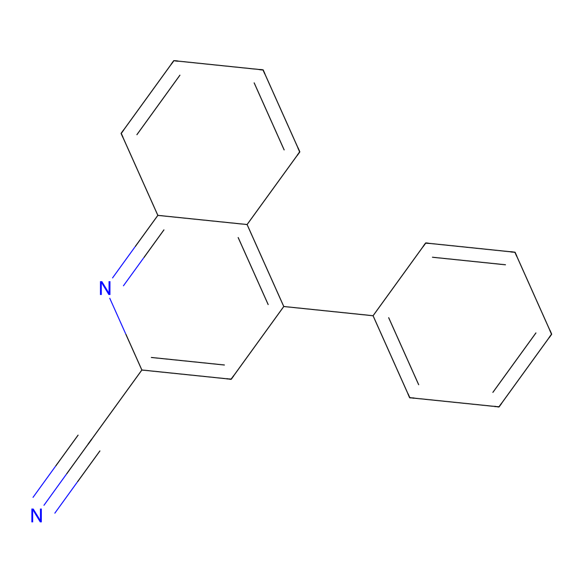 4-Phenylquinoline-2-carbonitrile molecular structure, CAS 5855-58-3
