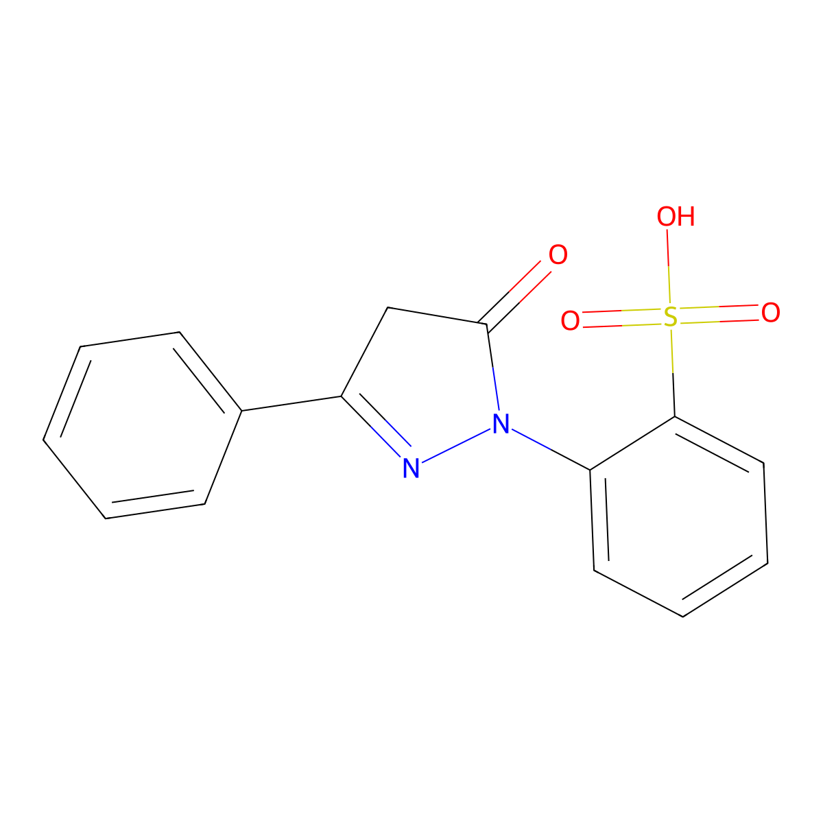 2-(4,5-Dihydro-5-oxo-3-phenyl-1H-pyrazol-1-yl)benzenesulphonic acid molecular structure, CAS 5855-68-5