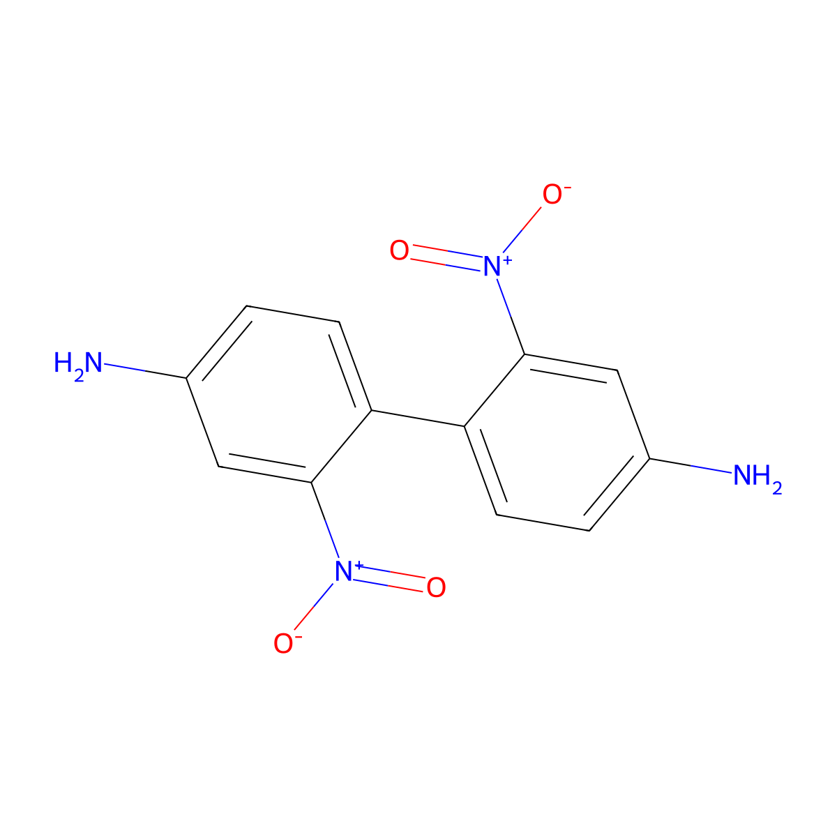 2,2'-Dinitrobenzidine molecular structure, CAS 5855-71-0