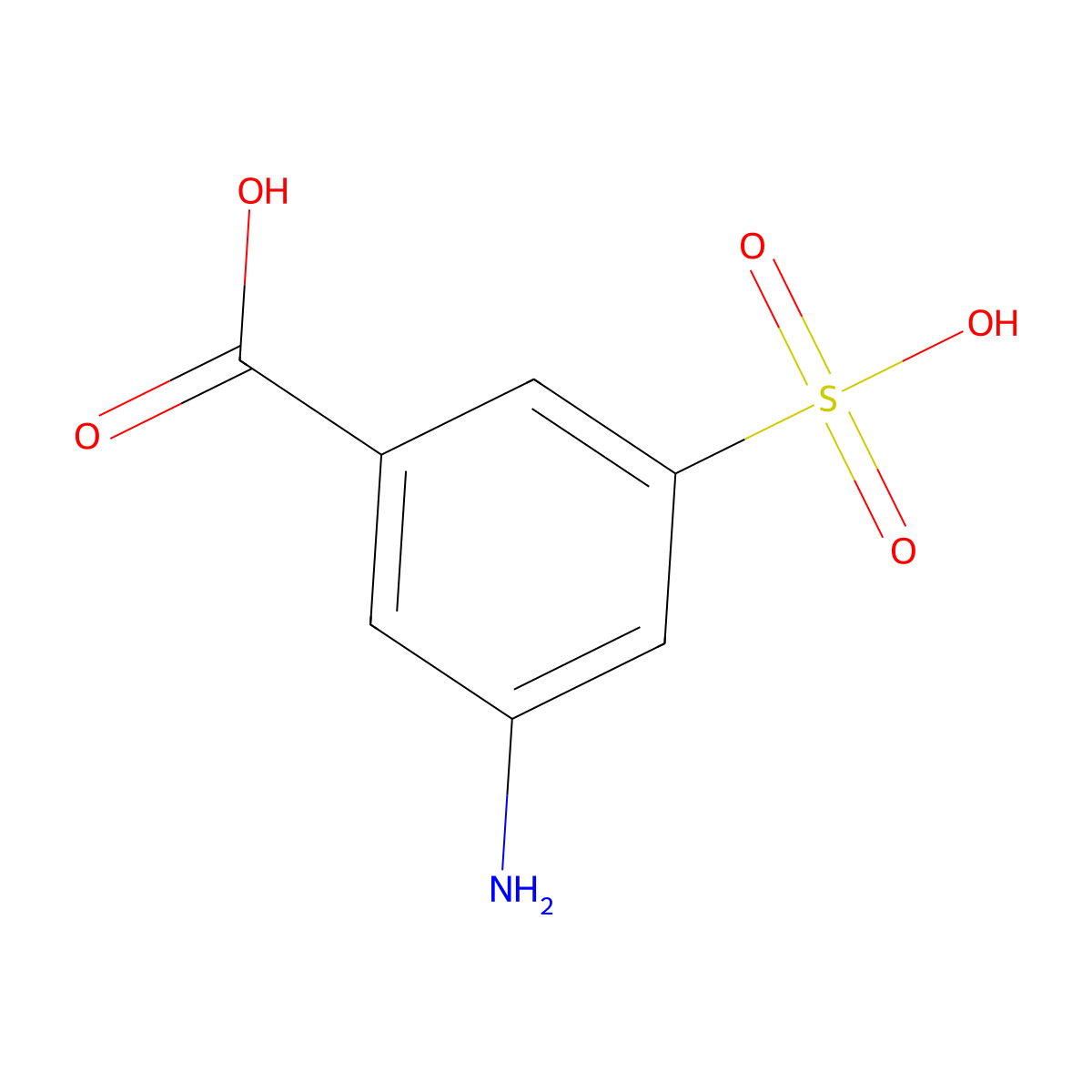 3-Amino-5-sulfobenzoic acid molecular structure, CAS 5855-79-8