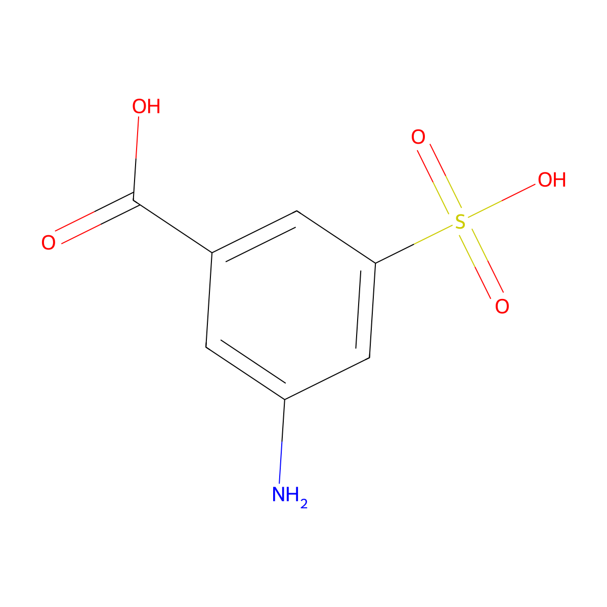 3-Amino-5-sulfobenzoic acid molecular structure, CAS 5855-79-8