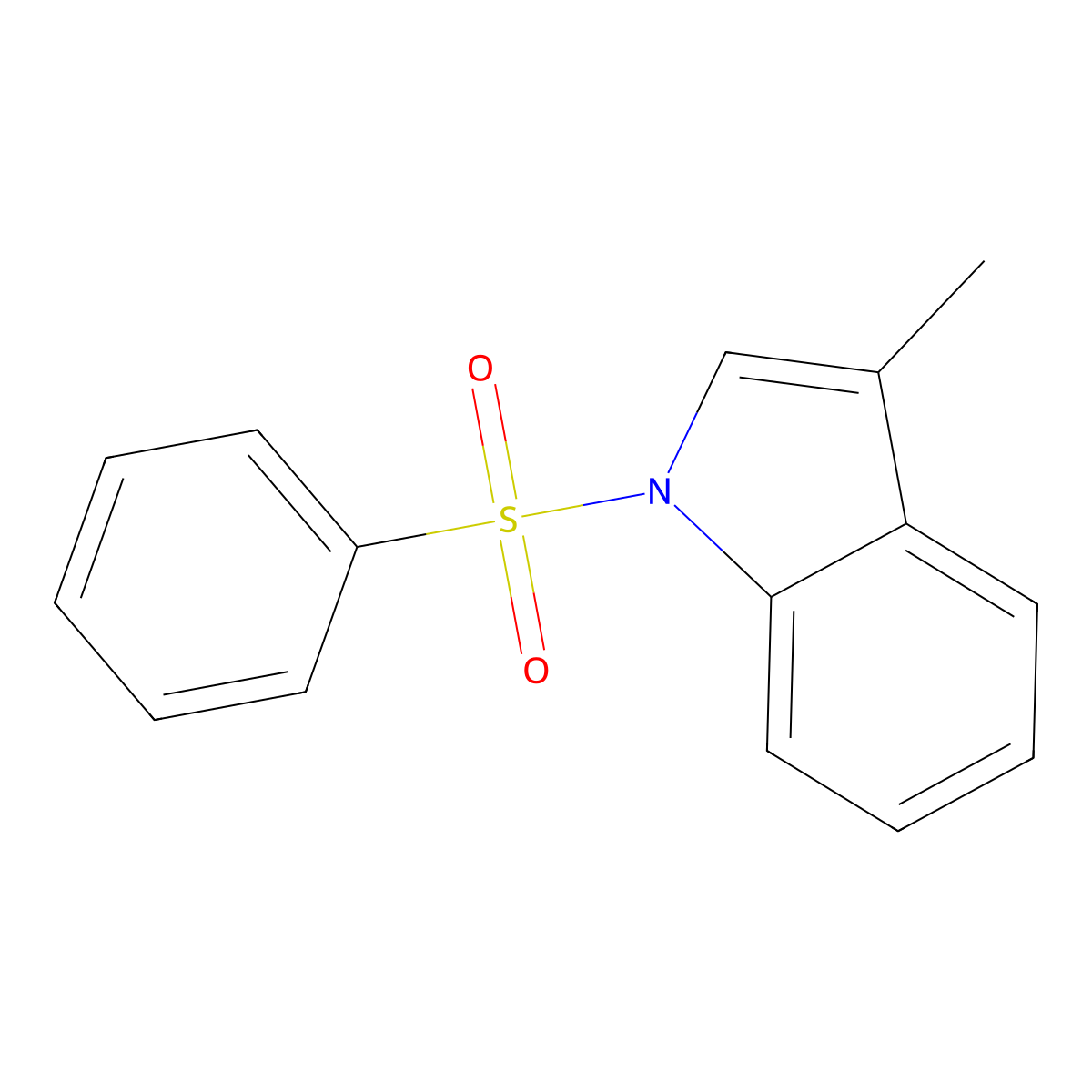 3-methyl-1-(phenylsulfonyl)-1H-indole molecular structure, CAS 58550-84-8