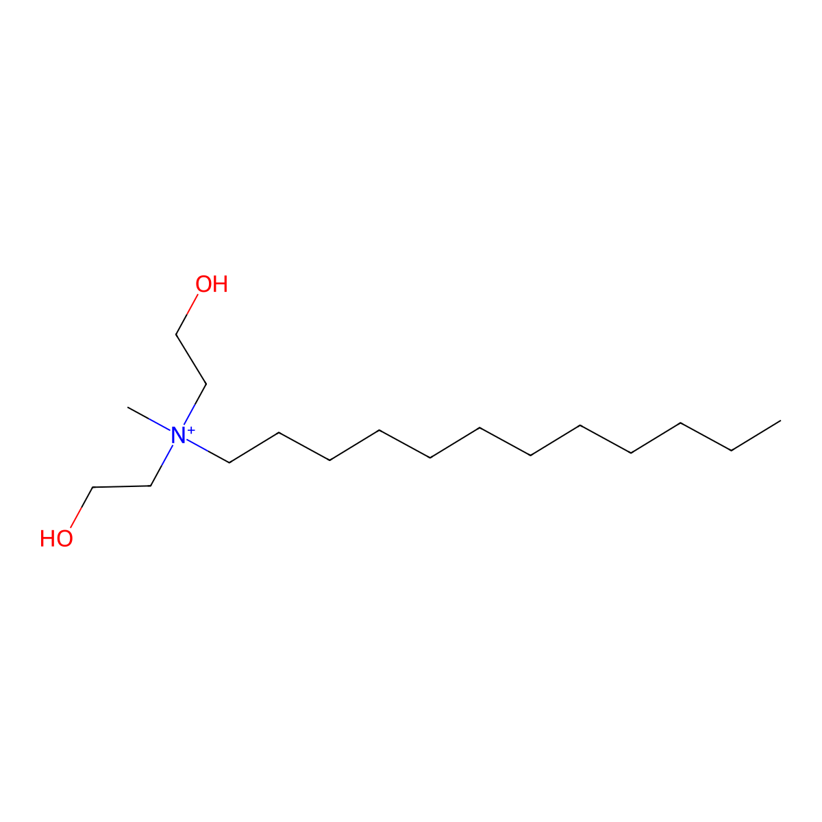 1-Dodecanaminium, N,N-bis(2-hydroxyethyl)-N-methyl- molecular structure, CAS 58551-70-5