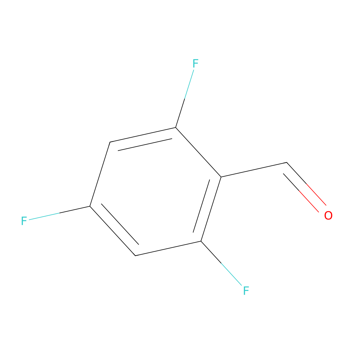 2,4,6-Trifluorobenzaldehyde molecular structure, CAS 58551-83-0