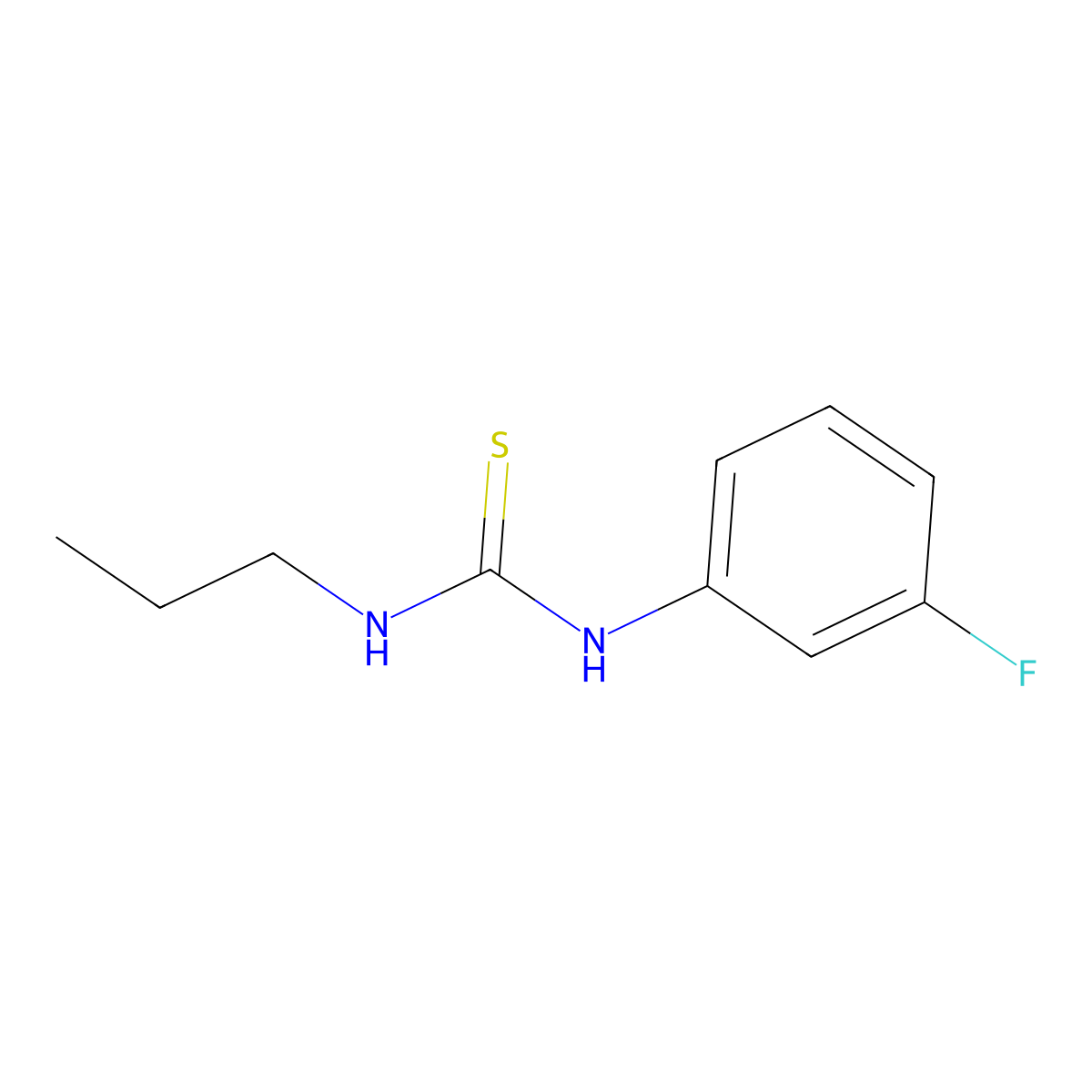 1-(3-Fluorophenyl)-3-propylthiourea molecular structure, CAS 585510-82-3