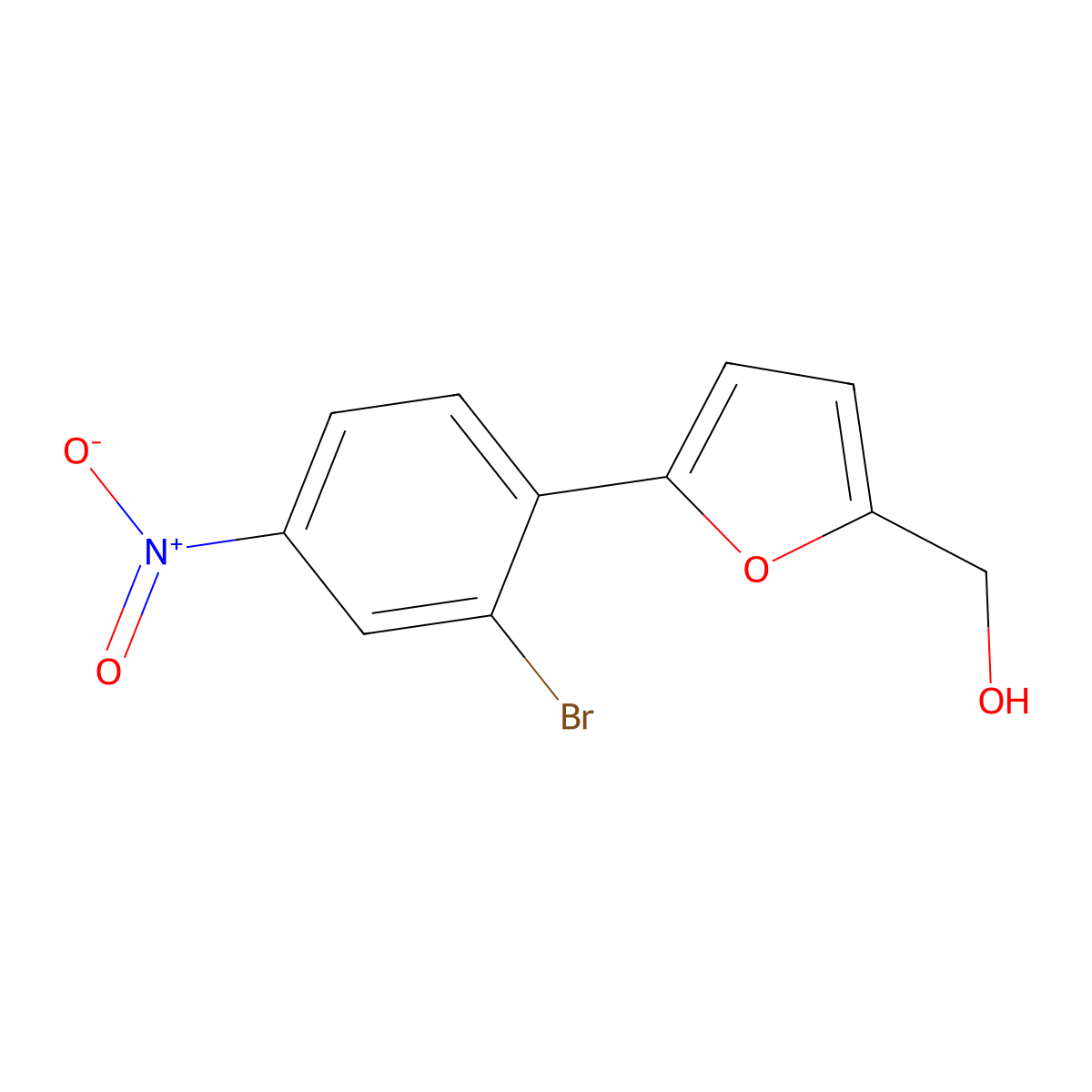 [5-(2-Bromo-4-nitrophenyl)furan-2-yl]methanol molecular structure, CAS 585513-36-6