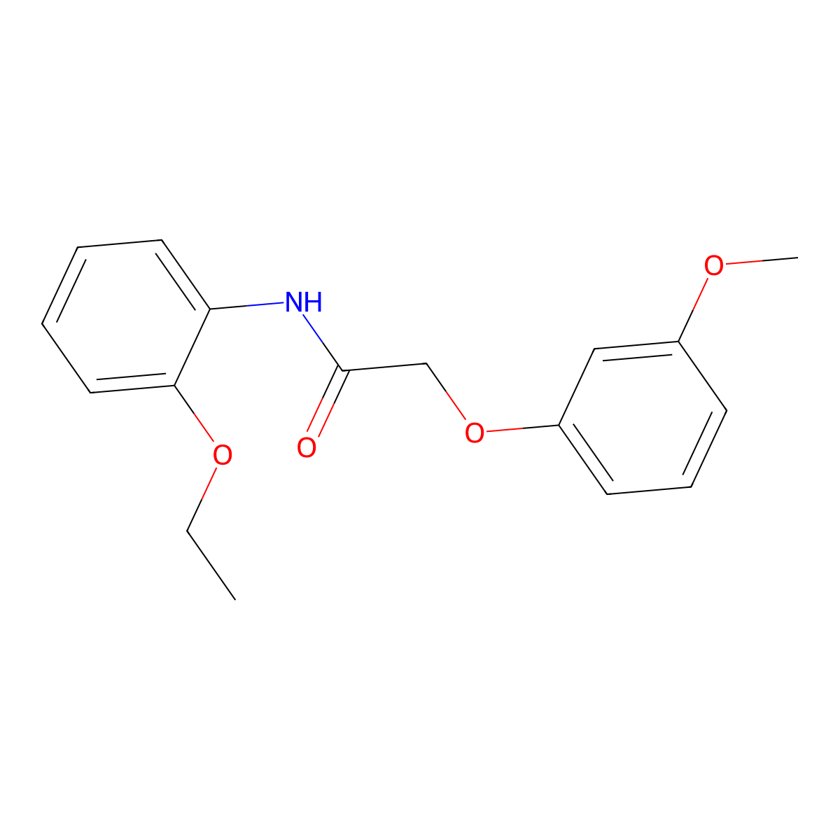 N-(2-Ethoxyphenyl)-2-(3-methoxyphenoxy)acetamide molecular structure, CAS 585520-18-9