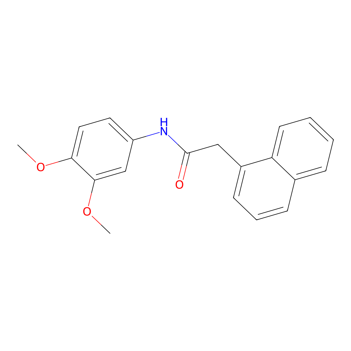 N-(3,4-dimethoxyphenyl)-2-naphthalen-1-ylacetamide molecular structure, CAS 585523-36-0