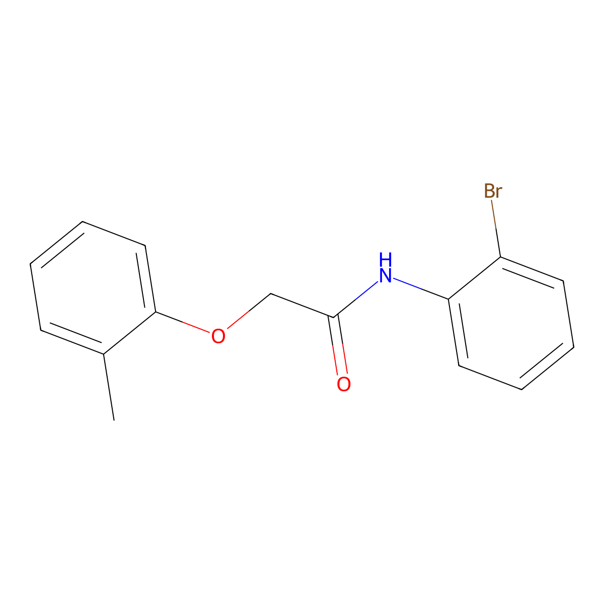 N-(2-bromophenyl)-2-(2-methylphenoxy)acetamide molecular structure, CAS 585523-73-5