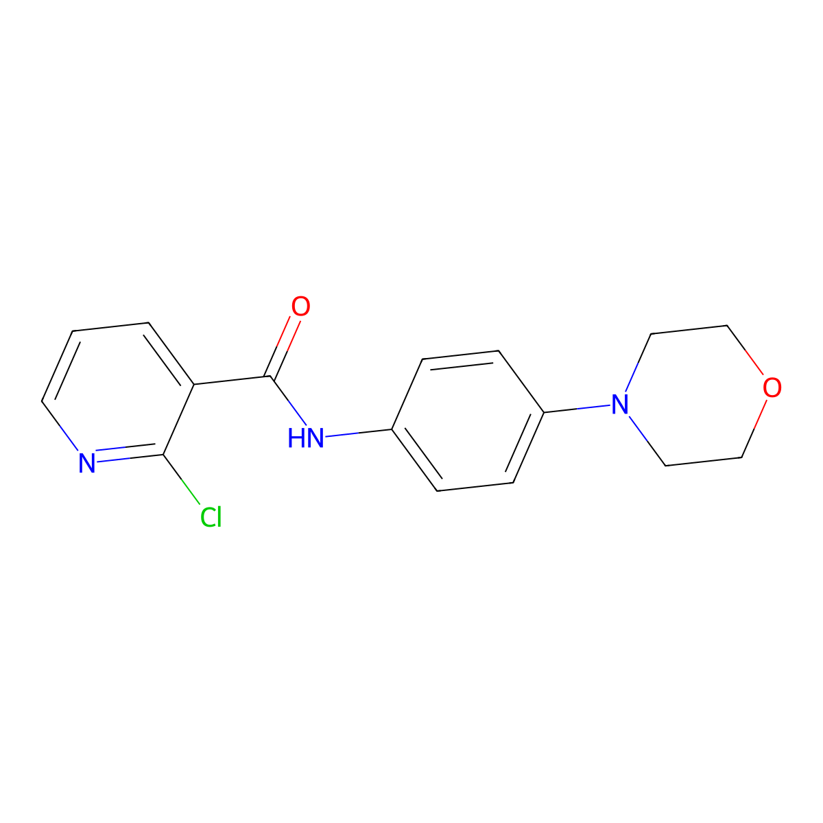 2-chloro-N-[4-(4-morpholinyl)phenyl]nicotinamide molecular structure, CAS 585523-80-4