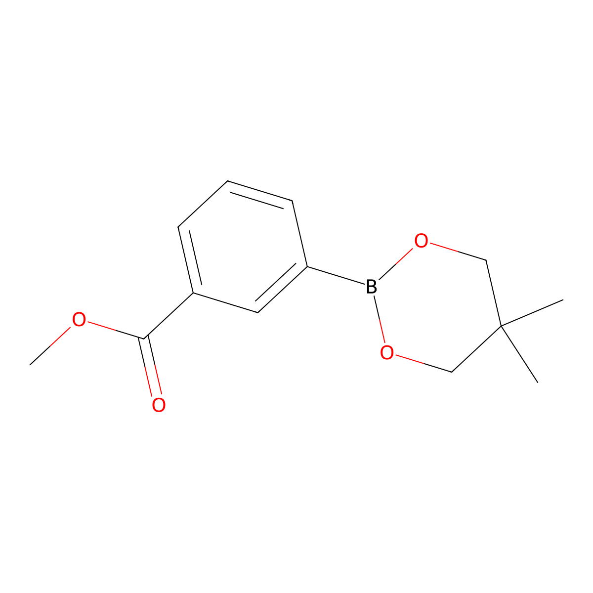 Methyl 3-(5,5-dimethyl-1,3,2-dioxaborinan-2-yl)benzoate molecular structure, CAS 585524-77-2
