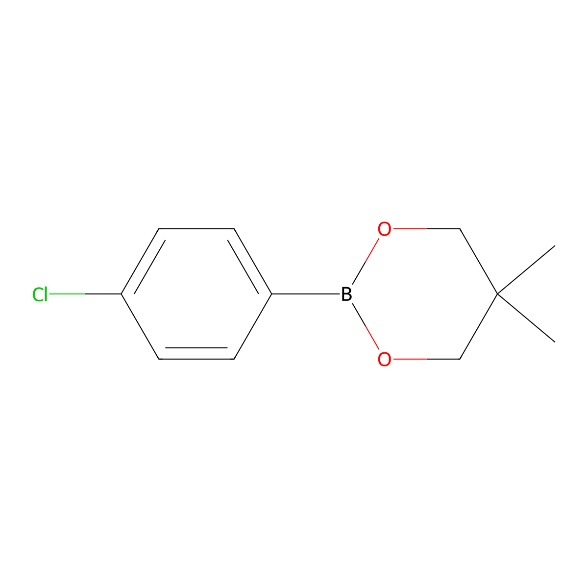 2-(4-Chlorophenyl)-5,5-dimethyl-1,3,2-dioxaborinane molecular structure, CAS 585524-80-7