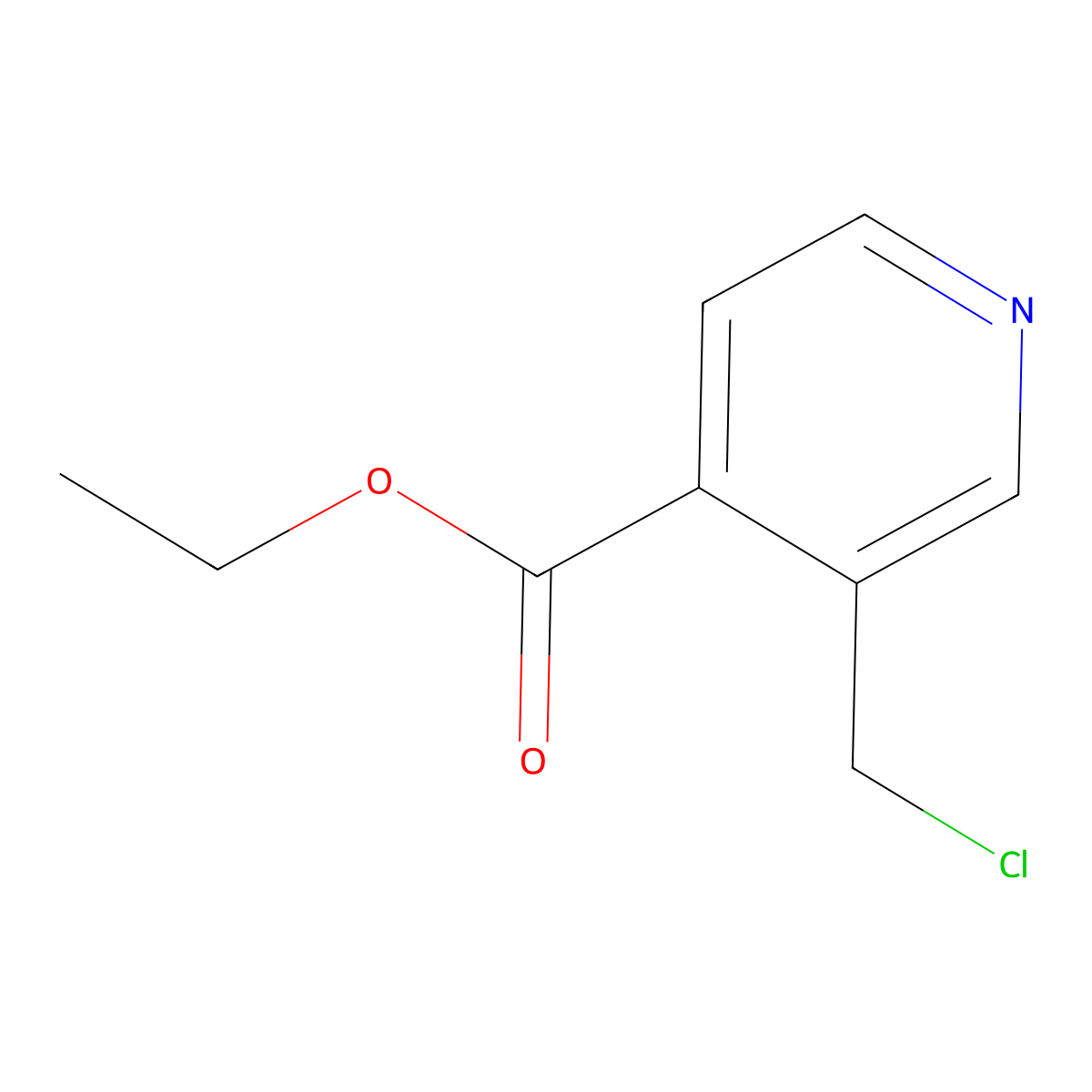 Ethyl 3-(chloromethyl)isonicotinate molecular structure, CAS 58553-54-1