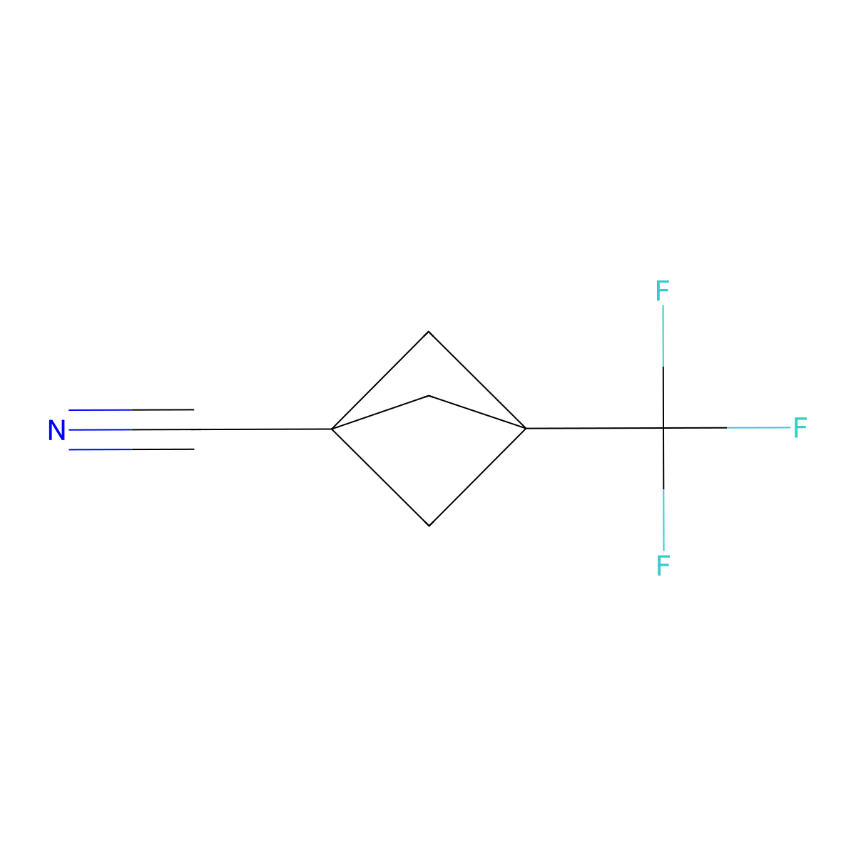 3-(Trifluoromethyl)bicyclo[1.1.1]pentane-1-carbonitrile molecular structure, CAS 585532-16-7