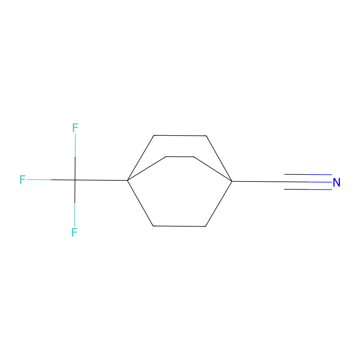 4-(Trifluoromethyl)bicyclo[2.2.2]octane-1-carbonitrile molecular structure, CAS 585532-25-8