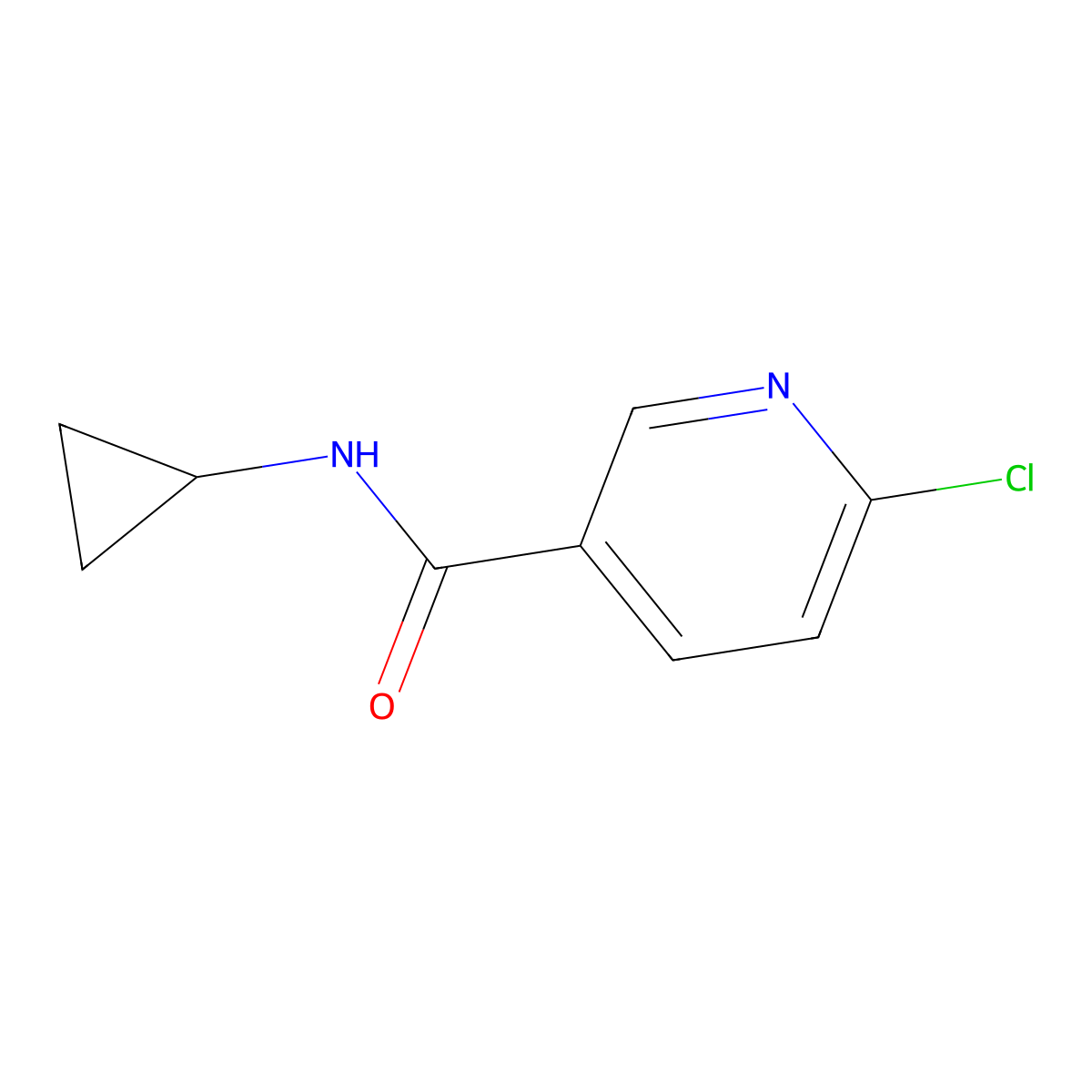 6-chloro-N-cyclopropylnicotinamide molecular structure, CAS 585544-22-5