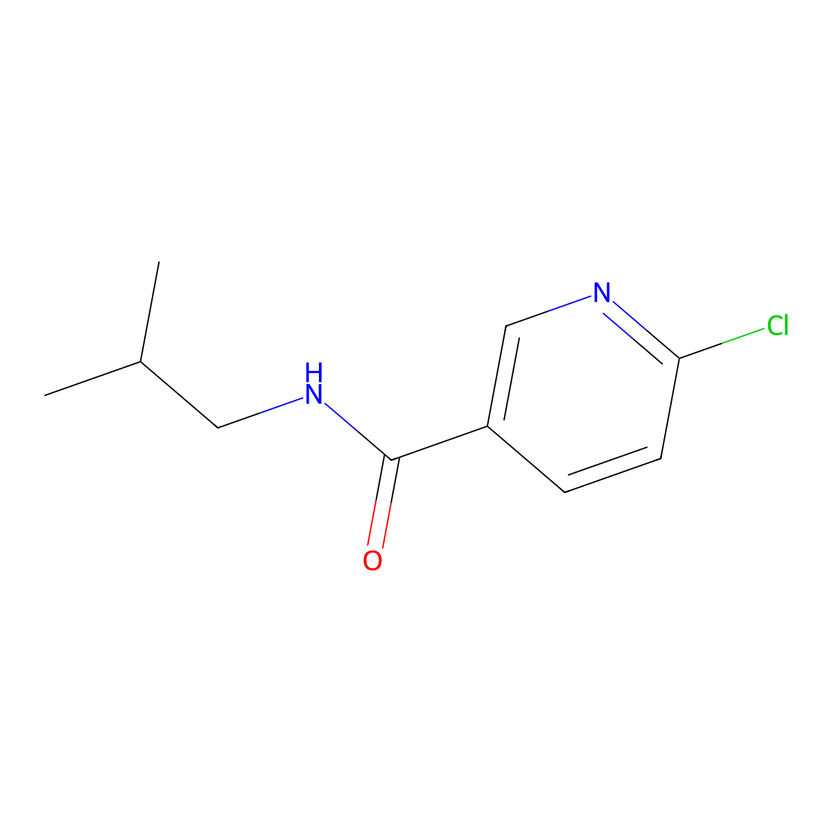 6-Chloro-N-(2-methylpropyl)pyridine-3-carboxamide molecular structure, CAS 585544-25-8