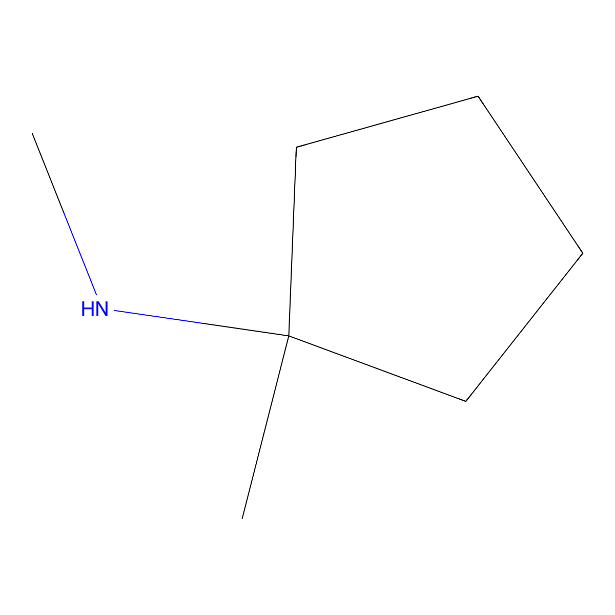 N,1-dimethylcyclopentan-1-amine molecular structure, CAS 585544-36-1