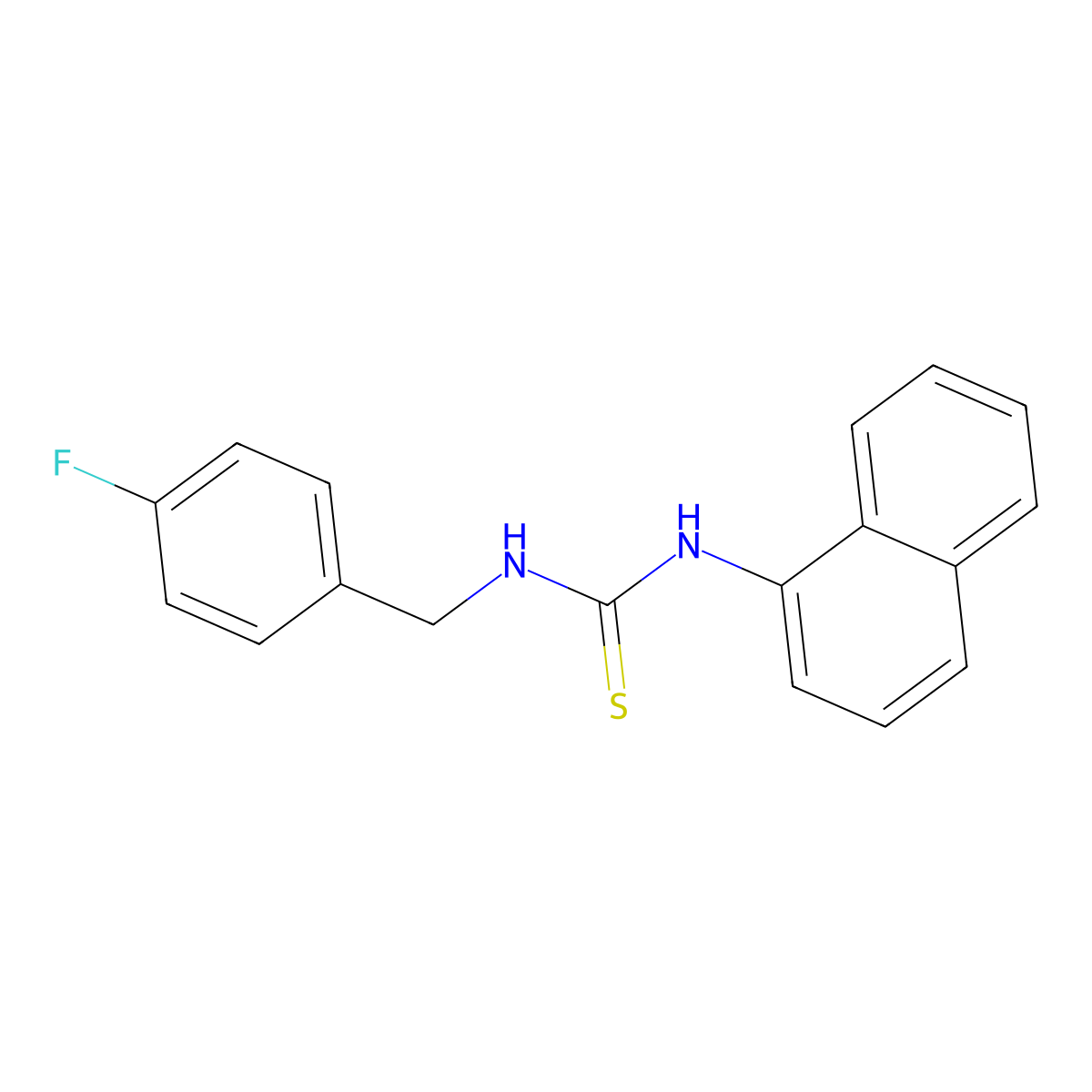 1-(4-Fluorobenzyl)-3-naphthalen-1-ylthiourea molecular structure, CAS 585547-83-7
