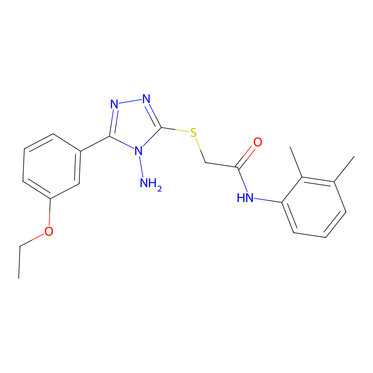 2-{[4-amino-5-(3-ethoxyphenyl)-4H-1,2,4-triazol-3-yl]sulfanyl}-N-(2,3-dimethylphenyl)acetamide molecular structure, CAS 585549-12-8