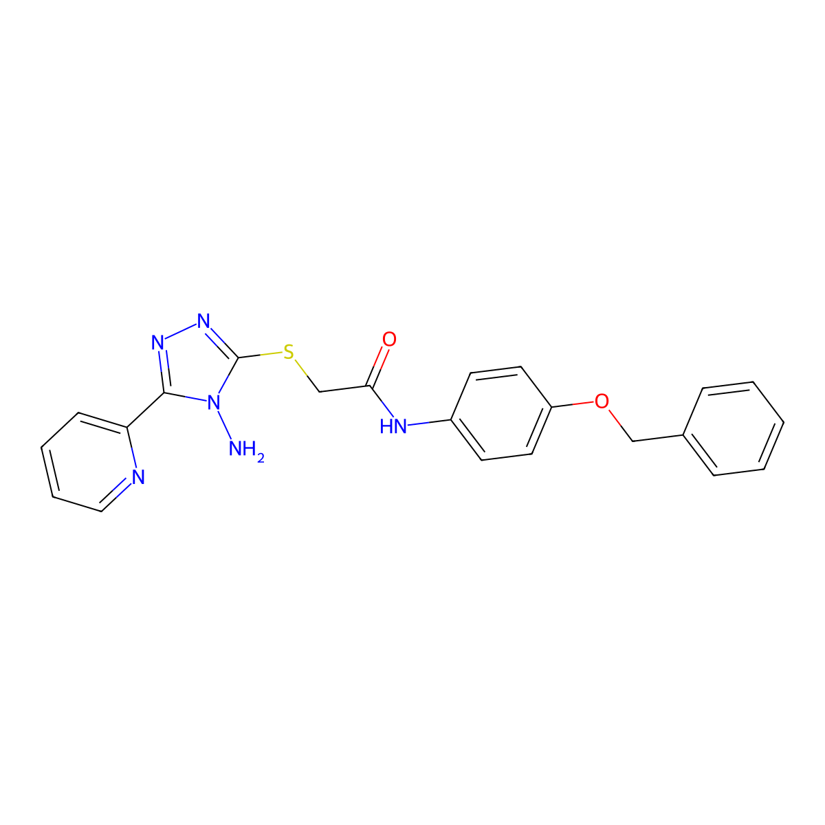 2-(4-amino-5-(2-pyridyl)(1,2,4-triazol-3-ylthio))-N-[4-(phenylmethoxy)phenyl]a cetamide molecular structure, CAS 585549-97-9
