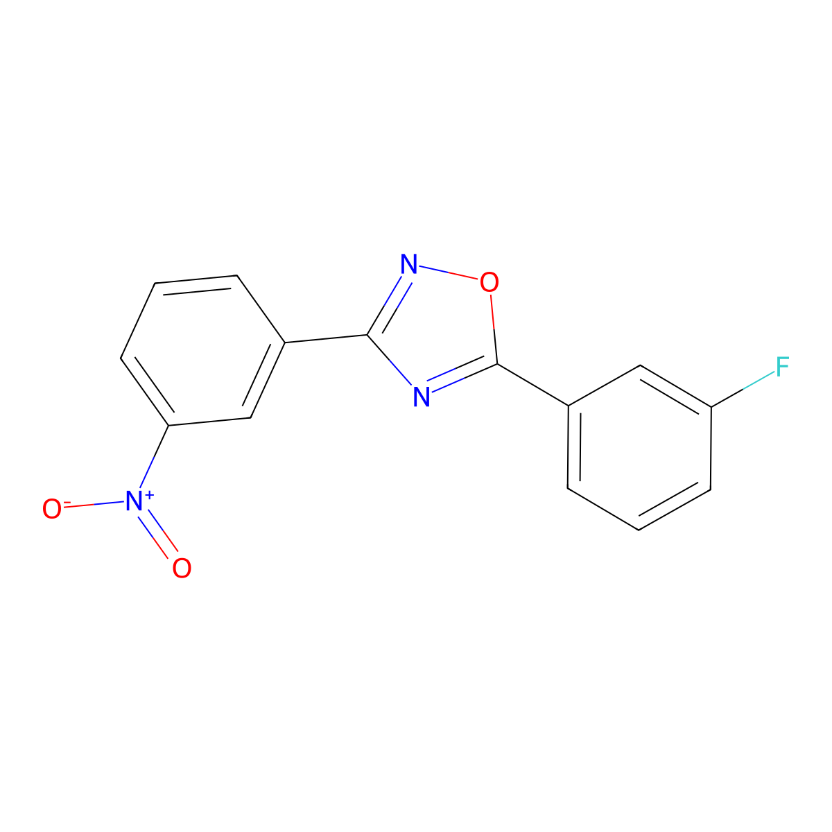 5-(3-Fluorophenyl)-3-(3-nitrophenyl)-1,2,4-oxadiazole molecular structure, CAS 585550-56-7
